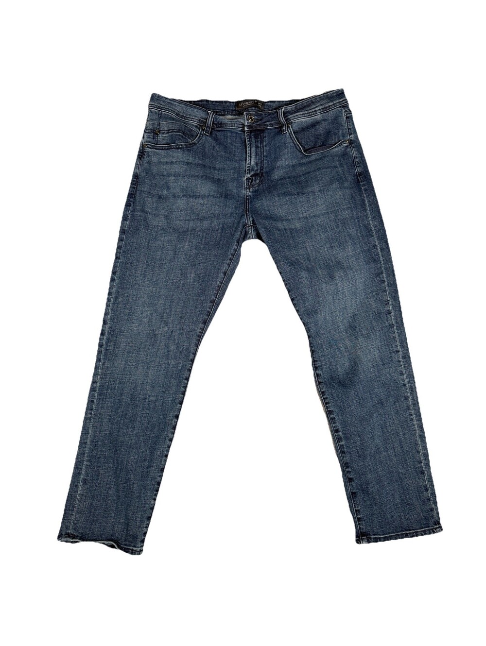 Liverpool Kingston Jeans Mens 38x30 Blue Modern Straight Stretch Denim Pants